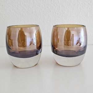 Mikasa Brown and Silver Candle Holders